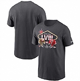 Men's Kansas City Chiefs vs. San Francisco 49ers Super Bowl LVIII Anthracite Matchup T-Shirt,baseball caps,new era cap wholesale,wholesale hats